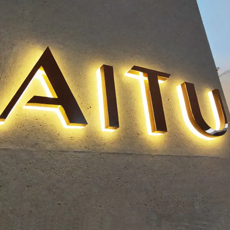 Stainless Steel Backlit Sign Channel Letter Custom Led Sign 2