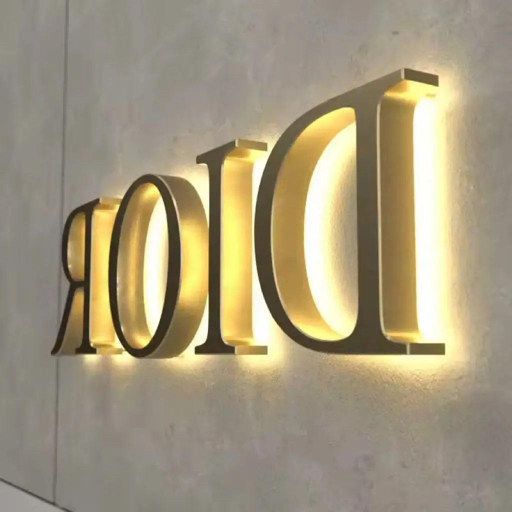Stainless Steel Backlit Sign Channel Letter Custom Led Sign 1